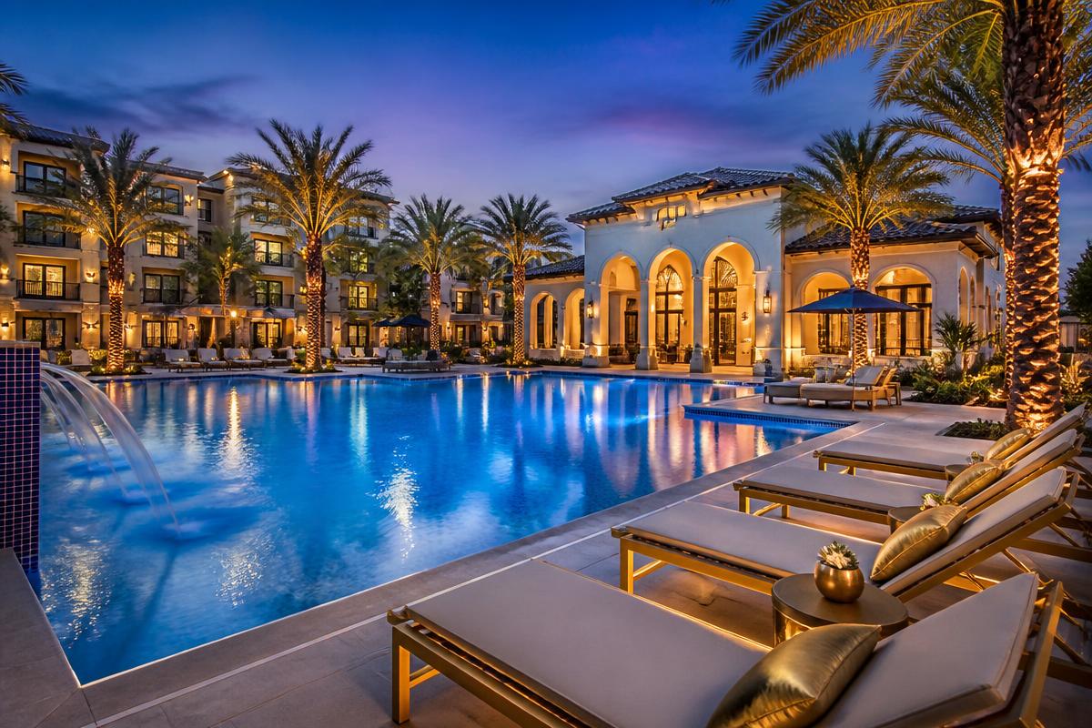 Resort-style swimming pool at the Royal Club